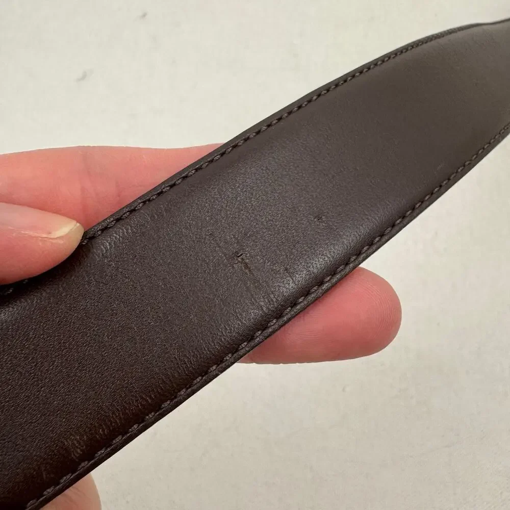 Coach Men's Dark Brown Leather Belt